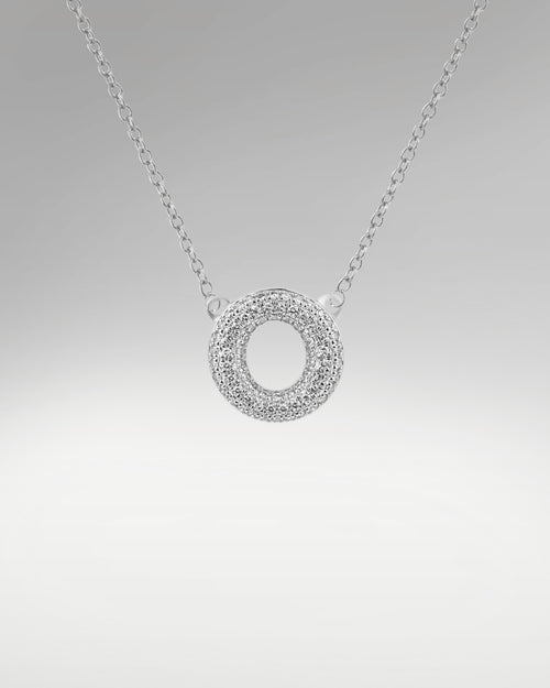 Women's Fancy Circle Diamond Pendant at Lucid Diamond Co.