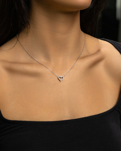 Women's Fancy Heart Shape Diamond Pendant at Lucid Diamond Co.