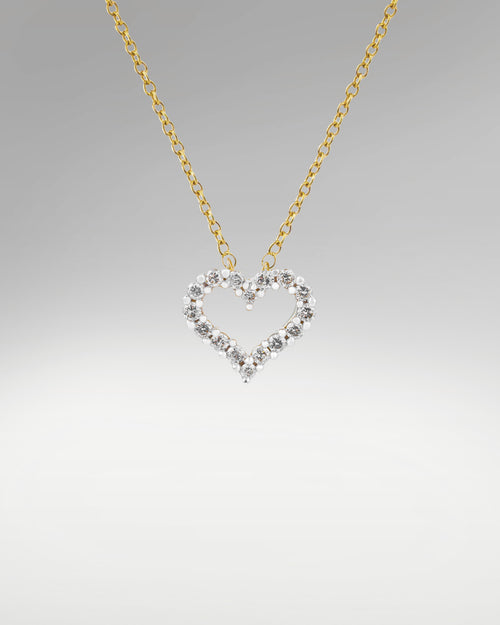 Women's Heart Shape Diamond Pendant at Lucid Diamond Co.