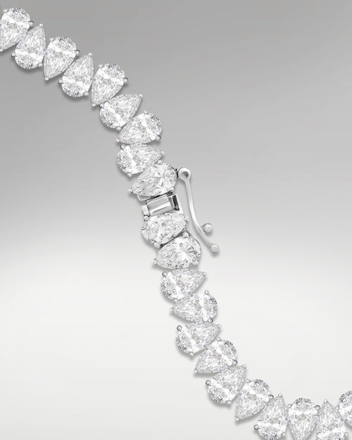 Womens Alternating Pear Tennis Necklace | Lucid Diamond Co Dallas, TX