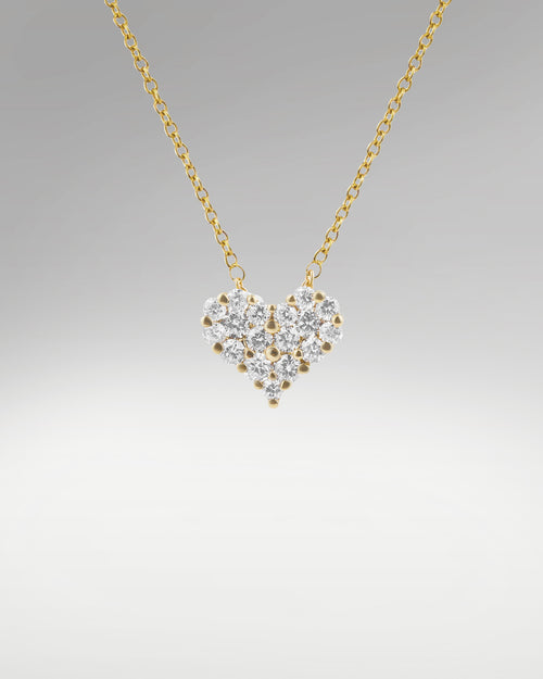 Women's Diamond Heart Shape Pendant at Lucid Diamond Co.