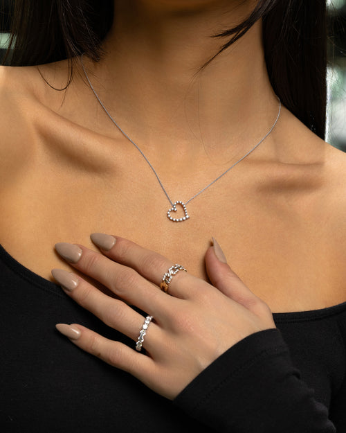 Women's Fancy Heart Style Diamond Pendant at Lucid Diamond Co.