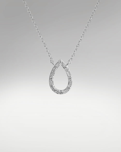 Women's Pear Shape Diamond Pendant at Lucid Diamond Co.