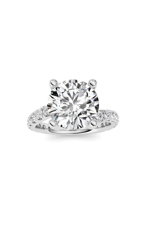 3.75CTW Round Shaped Lab Grown Diamond (F/VS) Ring in 14K White Gold