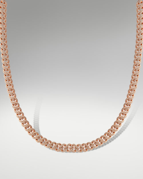 10k Rose Gold Cuban Choker Chain at Lucid Diamond Co.