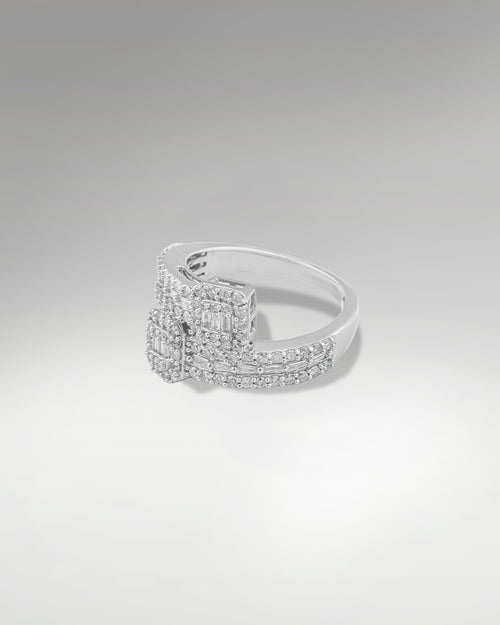 10k White Gold 0.97ct Diamond Ring at Lucid Diamond Co. Jewelry