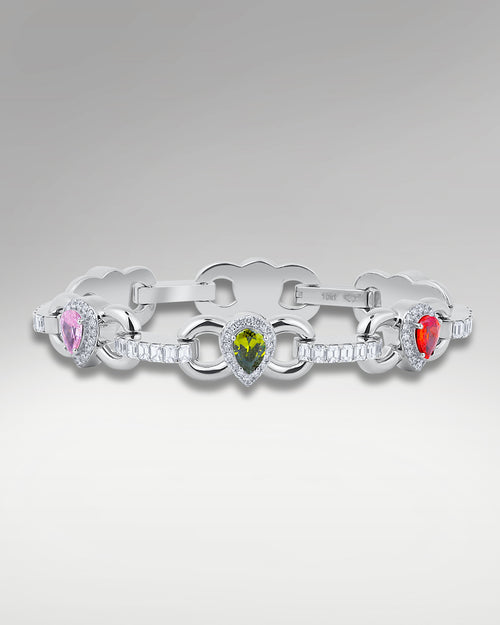 Custom White Gold Infinity Link Diamond Bracelet | Lucid Diamond Co Dallas, TX