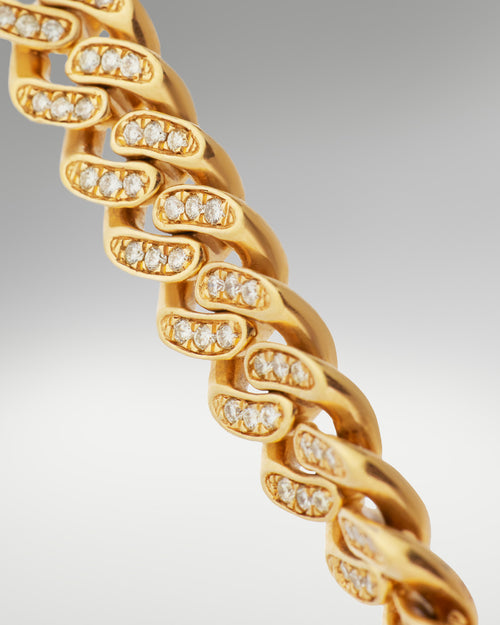 10k Yellow Gold Diamond Cuban Necklace at Lucid Diamond Co.