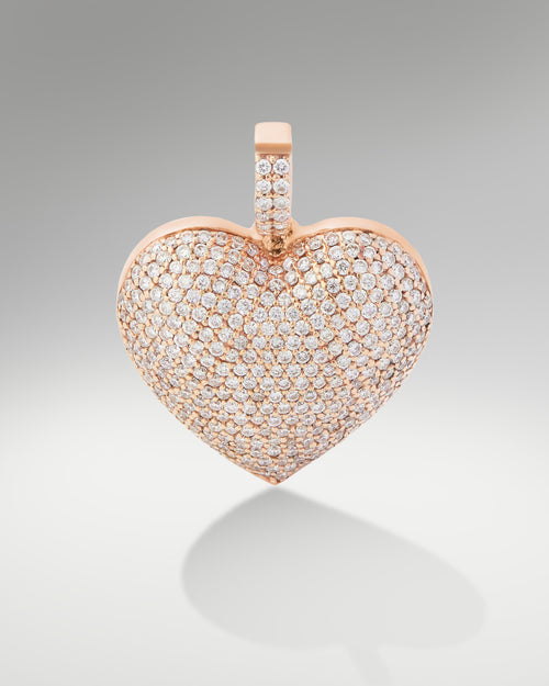 14k Rose Gold Heart Pendant at Lucid Diamond Co.