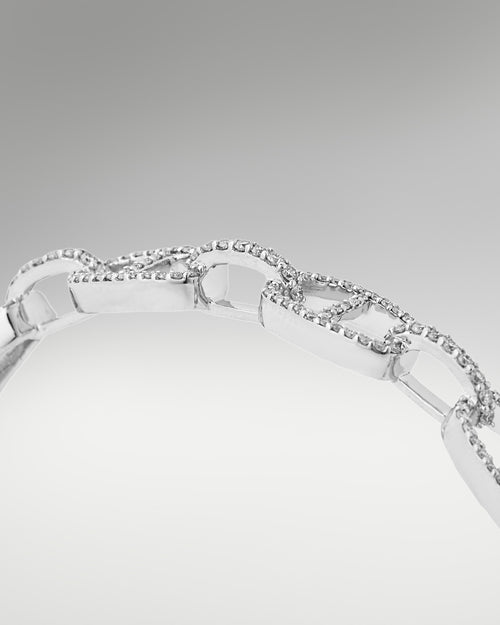 14k White Gold 2.05ct Diamond Bangle at Lucid Diamond Co. in Dallas