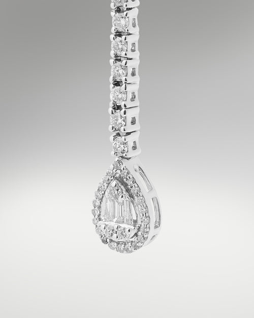 14k White Gold Custom Earrings at Lucid Diamond Co.