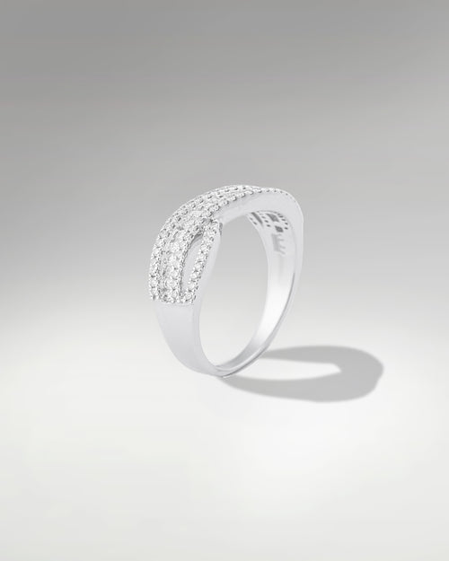 14k White Gold Diamond Ring at Lucid Diamond Co. | Fine Jewelry