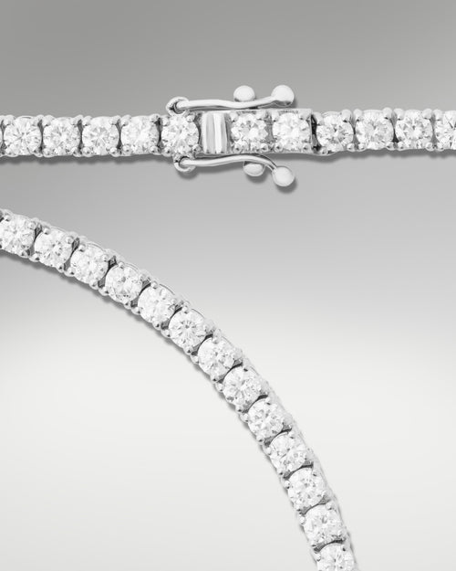 14k White Gold Tennis Necklace at Lucid Diamond Co.