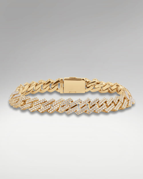 14k Yellow Gold Straight Edge Cuban Bracelet | Lucid Diamond Co DFW Texas