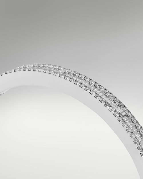 18k White Gold Women's Fancy 2.3ct Diamond Bangle at Lucid Diamond Co. in Texas