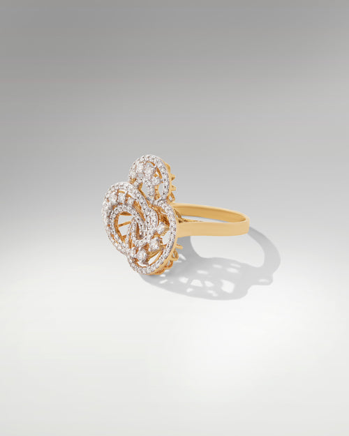 18k Yellow Gold Women's Fancy Diamond Ring at Lucid Diamond Co. in Dallas
