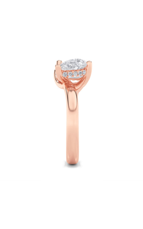 3CTW Emerald Shaped Lab Grown Diamond (F/VS) Toi et Moi Engagement Ring in 14K Gold