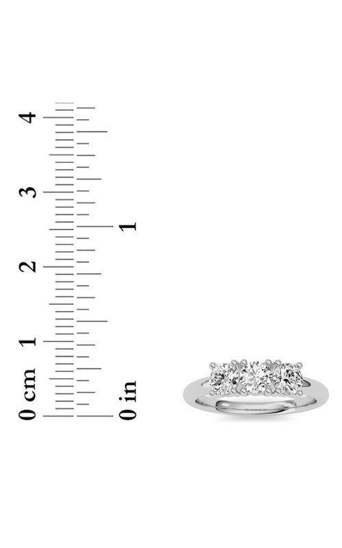0.75CTW Round Shaped Lab Grown Diamond (F/VS) Three Stone Band Ring in 14K Gold