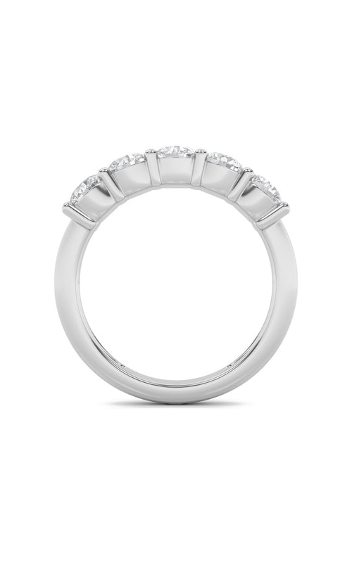 1.5CTW Round Shaped Lab Grown Diamond (F/VS) Five Stone Band Ring in 14K Gold