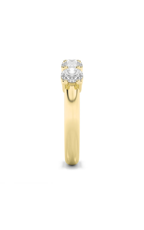 1.5CTW Round Shaped Lab Grown Diamond (F/VS) Five Stone Band Ring in 14K Gold