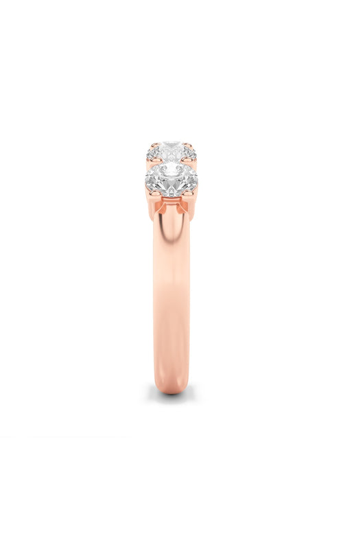1.5CTW Round Shaped Lab Grown Diamond (F/VS) Five Stone Band Ring in 14K Gold