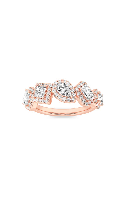 1.5CTW Mix Shaped Lab Grown Diamond (F/VS) Five Stone Ring in 14K Gold