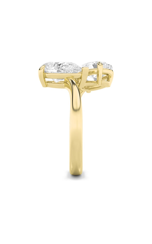 3CTW Oval Shaped Lab Grown Diamond (F/VS) Toi et Moi Fashiion Ring in 14K Gold