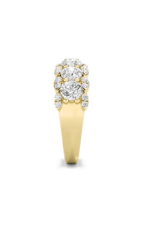 2CTW Round Shaped Lab Grown Diamond (F/VS) Multi Stone Band Ring in 14K Gold
