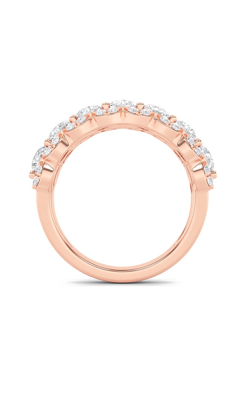 2CTW Round Shaped Lab Grown Diamond (F/VS) Multi Stone Band Ring in 14K Gold