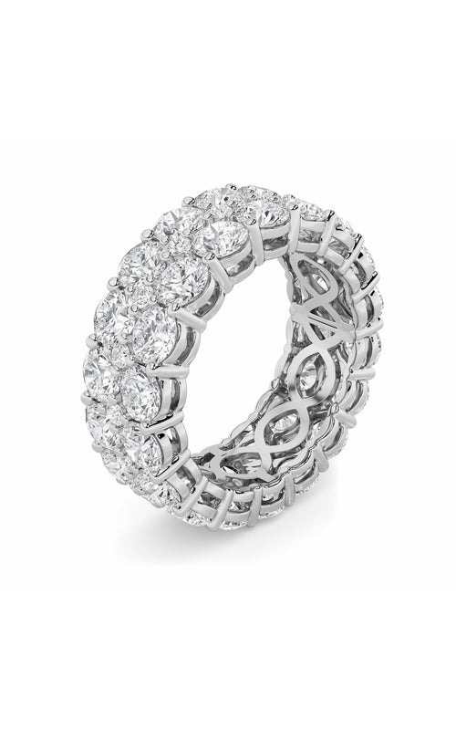 8CTW Round Shaped Lab Grown Diamond (F/VS) Eternity Band Ring in 14K Gold