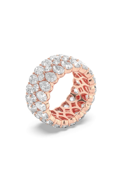 9CTW Pear Shaped Lab Grown Diamond (F/VS) Eternity Band Ring in 14K Gold