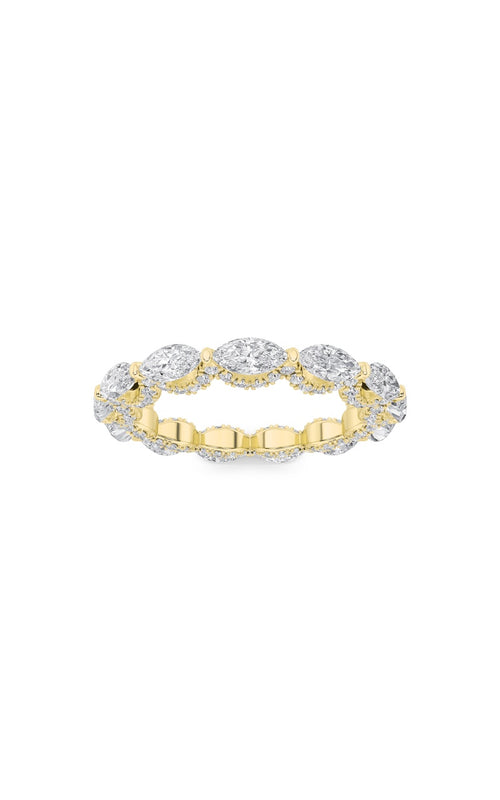 2.5CTW Marquise Shaped Lab Grown Diamond (F/VS) Eternity Band Ring in 14K Gold