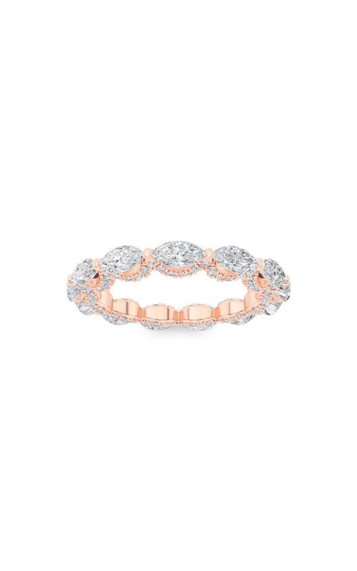 2.5CTW Marquise Shaped Lab Grown Diamond (F/VS) Eternity Band Ring in 14K Gold