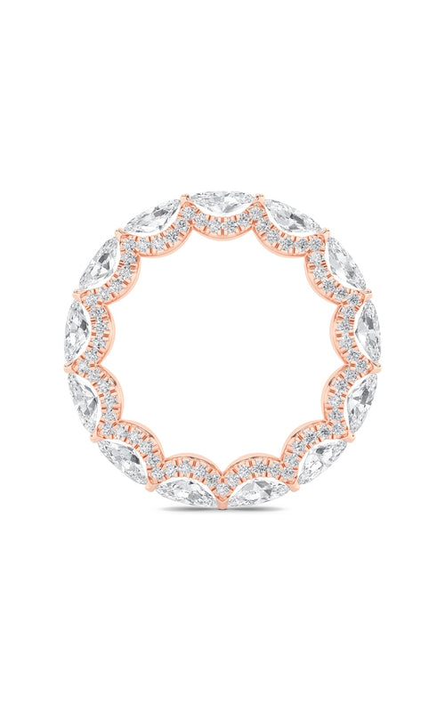 2.5CTW Marquise Shaped Lab Grown Diamond (F/VS) Eternity Band Ring in 14K Gold