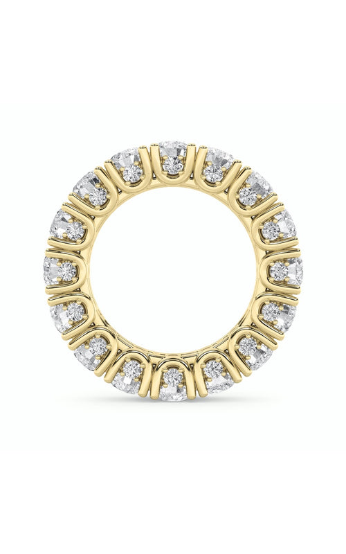 7CTW Round Shaped Lab Grown Diamond (F/VS) Eternity Band Ring in 14K Gold