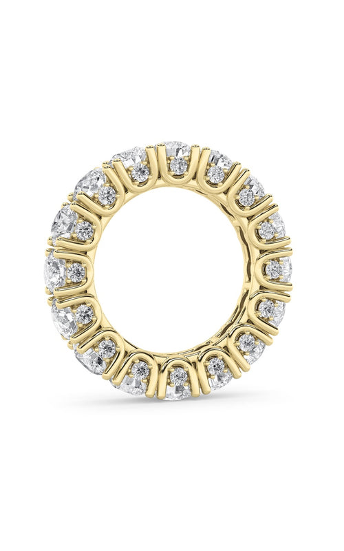 7CTW Round Shaped Lab Grown Diamond (F/VS) Eternity Band Ring in 14K Gold