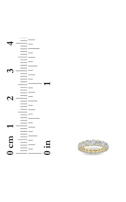 5CTW Round Shaped Lab Grown Diamond (F/VS) Eternity Band Ring in 14K Gold