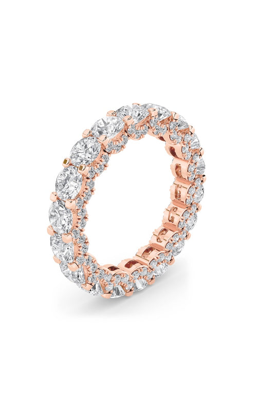 5CTW Round Shaped Lab Grown Diamond (F/VS) Eternity Band Ring in 14K Gold