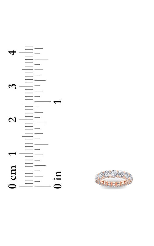 5CTW Round Shaped Lab Grown Diamond (F/VS) Eternity Band Ring in 14K Gold