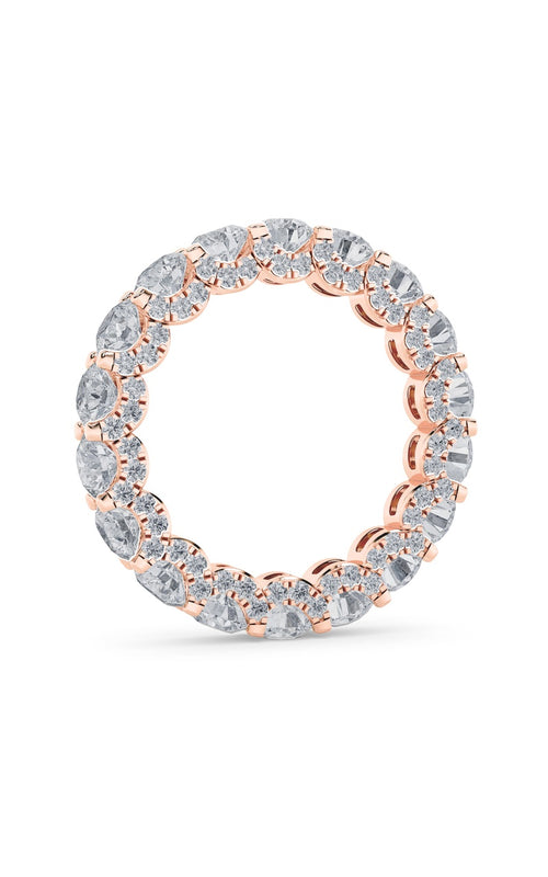 5CTW Round Shaped Lab Grown Diamond (F/VS) Eternity Band Ring in 14K Gold