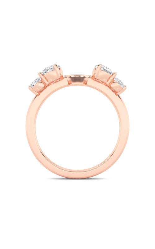 0.75CTW Round Shaped Lab Grown Diamond (F/VS) Fashion Wrap Ring in 14K Gold