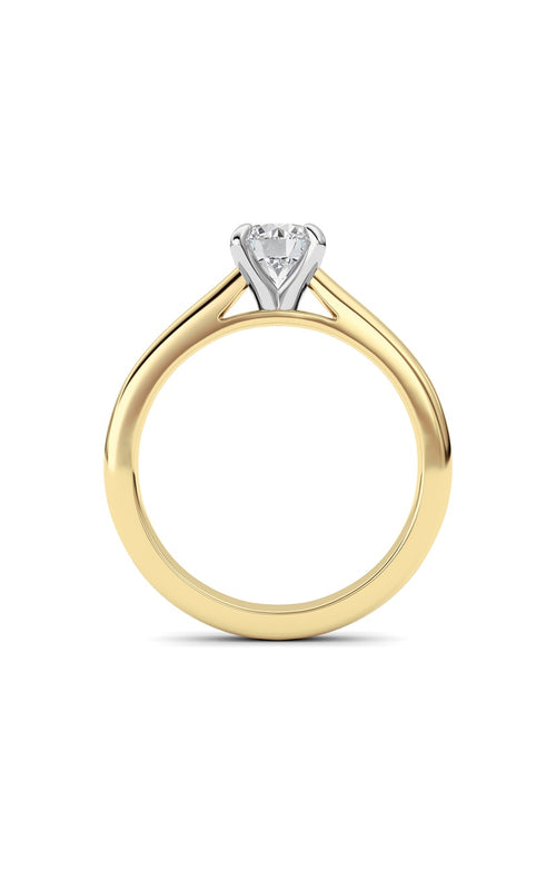 2CTW Round Shaped Lab Grown Diamond (E/VS) Classic Solitaire Engagement Ring in 14K Gold