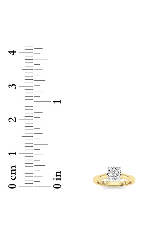 2CTW Round Shaped Lab Grown Diamond (E/VS) Classic Solitaire Engagement Ring in 14K Gold