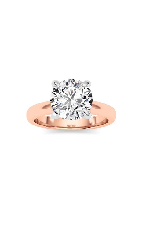 2CTW Round Shaped Lab Grown Diamond (E/VS) Classic Solitaire Engagement Ring in 14K Gold