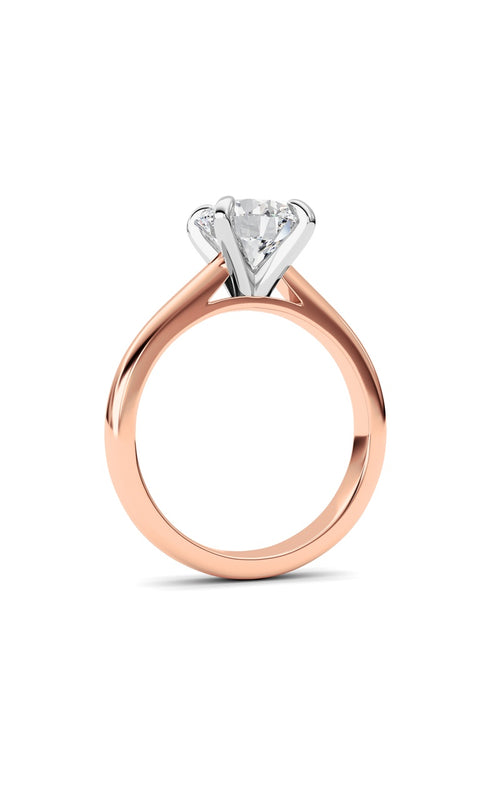 2CTW Round Shaped Lab Grown Diamond (E/VS) Classic Solitaire Engagement Ring in 14K Gold