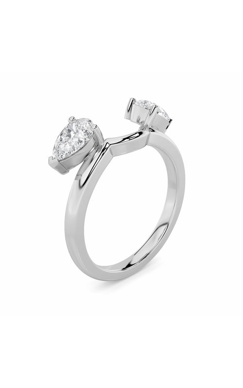 1CTW Pear Shaped Lab Grown Diamond (F/VS) Wrap Ring in 14K Gold