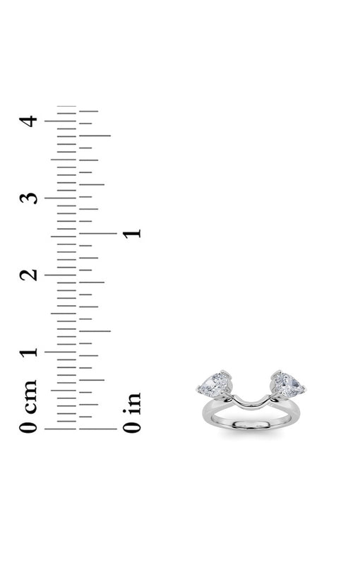 1CTW Pear Shaped Lab Grown Diamond (F/VS) Wrap Ring in 14K Gold