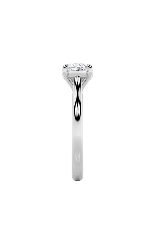 2CTW Oval Shaped Lab Grown Diamond (F/VS) East West Accented Ring in 14K Gold