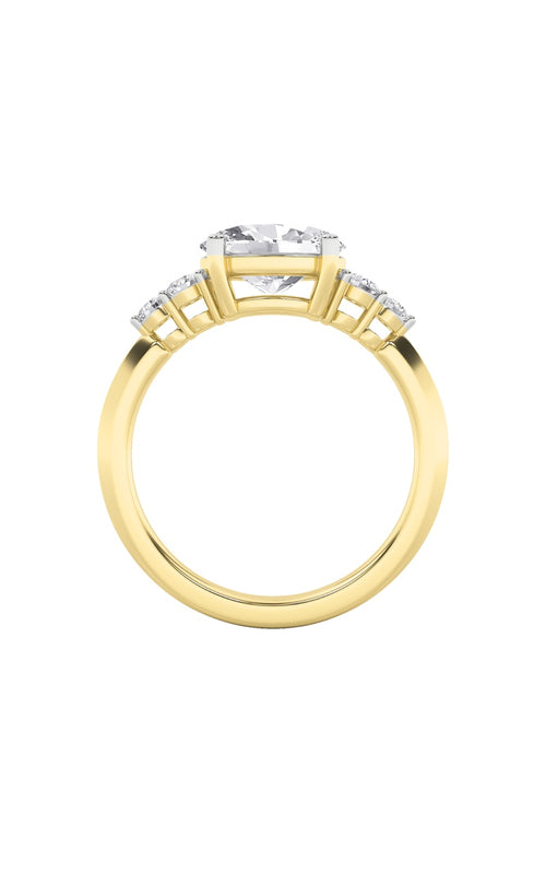 1.5CTW Oval Shaped Lab Grown Diamond (F/VS) East West Five Stone Ring in 14K Gold