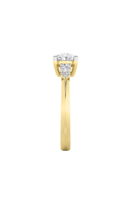 1.5CTW Oval Shaped Lab Grown Diamond (F/VS) East West Five Stone Ring in 14K Gold
